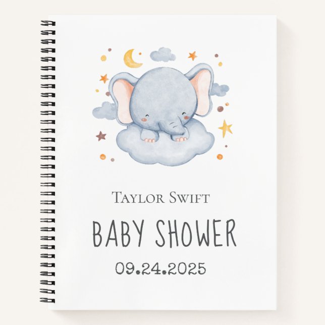 Cuaderno de regalos para niño elefante pequeño (Anverso)