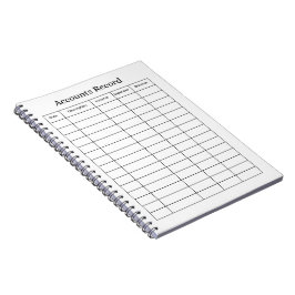 Cuaderno de registro de cuentas libro mayor