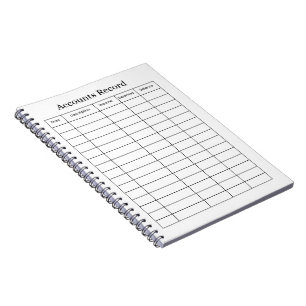 Cuaderno de registro de cuentas libro mayor