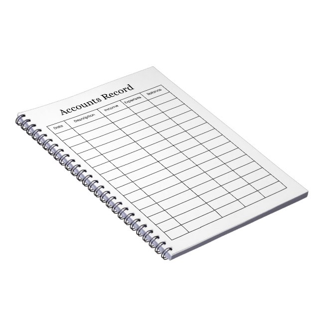 Cuaderno de registro de cuentas libro mayor (Lado Derecho)