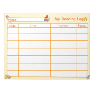 Cuaderno de Registro de Lectura para Niños | Rastr