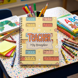 Cuaderno De Regla Amarilla Patrón De Escuela Para 