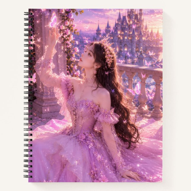 Cuaderno de reglas universitarias de princesa púrp (Anverso)