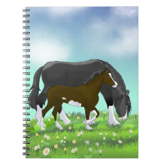 Cuaderno de regreso a clases de yegua y potro Clyd