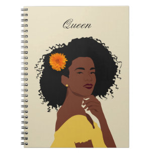 Cuaderno de Reina Americana de Melanin personaliza