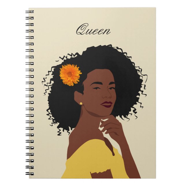 Cuaderno de Reina Americana de Melanin personaliza (Frente)