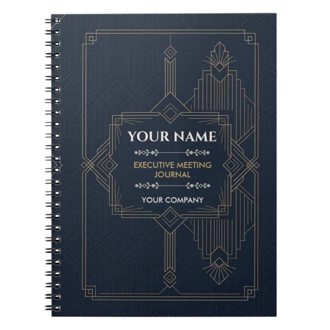 Cuaderno de reuniones ejecutivas personalizado (Frente)