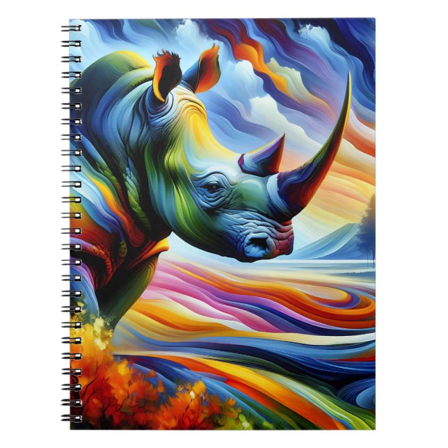 Cuaderno de Rinoceronte Horizonte Cromático (Frente)