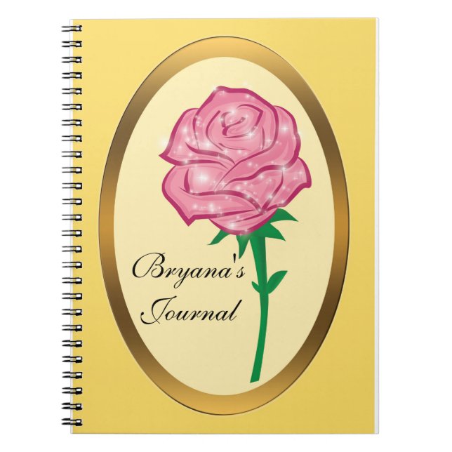 Cuaderno de Rosa con Brillo Encantada (Frente)