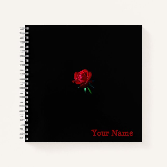 Cuaderno de rosa personalizado (Anverso)
