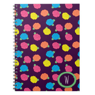 Cuaderno de rosas de neón