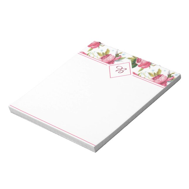Cuaderno de rosas rosadas (Lado Izquierdo)