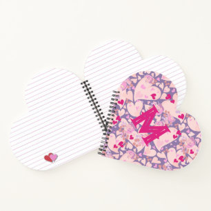 Cuaderno de Rosas y corazones de amor personalizad