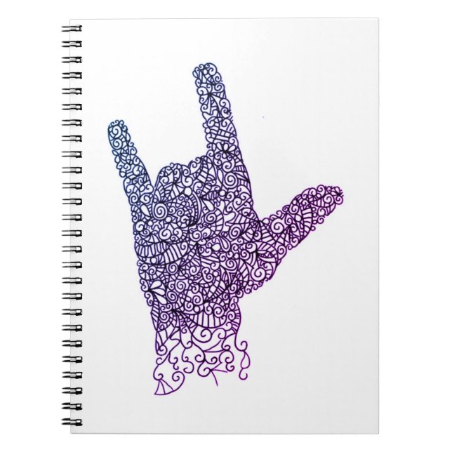 Cuaderno de Rótulo americano "I love you" (Frente)