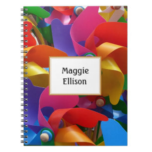 Cuaderno de rueda de colores personalizado