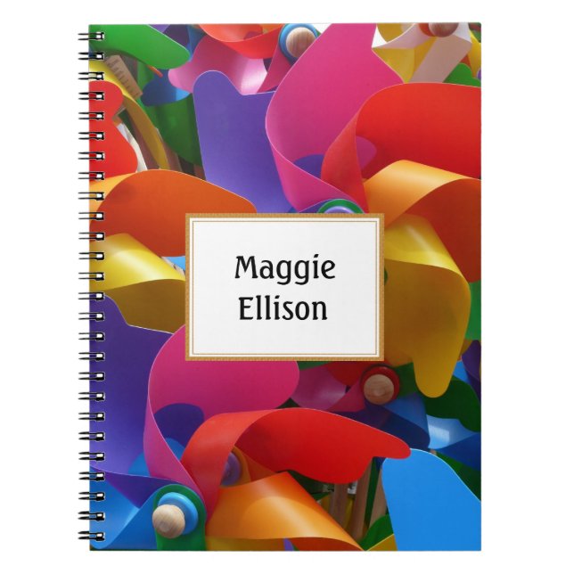 Cuaderno de rueda de colores personalizado (Frente)
