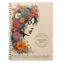 Cuaderno de Salón de Belleza Floral Hair – Negocio