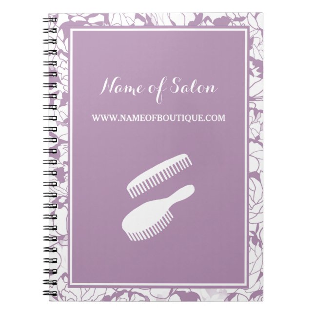 Cuaderno de Salón Floral de Lavanda (Frente)