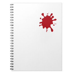 Cuaderno de salpicaduras de rojo tomate personaliz