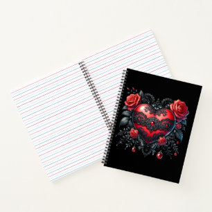 Cuaderno de San Valentín Corazón Gótico