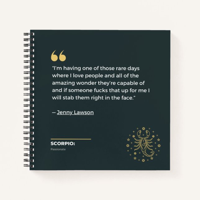 Cuaderno de Scorpio (Anverso)