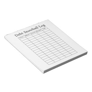 Cuaderno de seguimiento de bola de nieve de deuda 