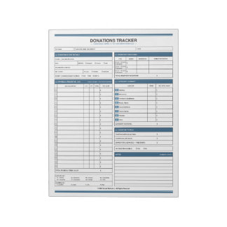 Cuaderno de seguimiento de donaciones