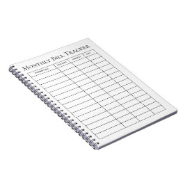 Cuaderno de seguimiento de facturas mensuales