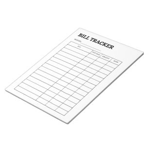Cuaderno de seguimiento de facturas mensuales