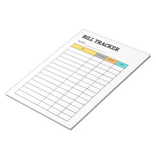 Cuaderno de seguimiento de facturas mensuales