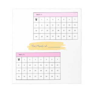 Cuaderno de seguimiento de hábitos mensual minimal