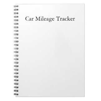 Cuaderno de seguimiento de kilometraje del coche