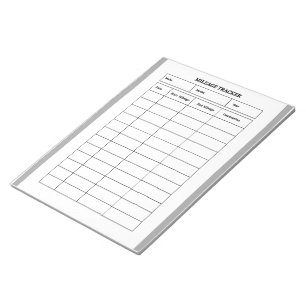 Cuaderno de seguimiento de kilometraje minimalista