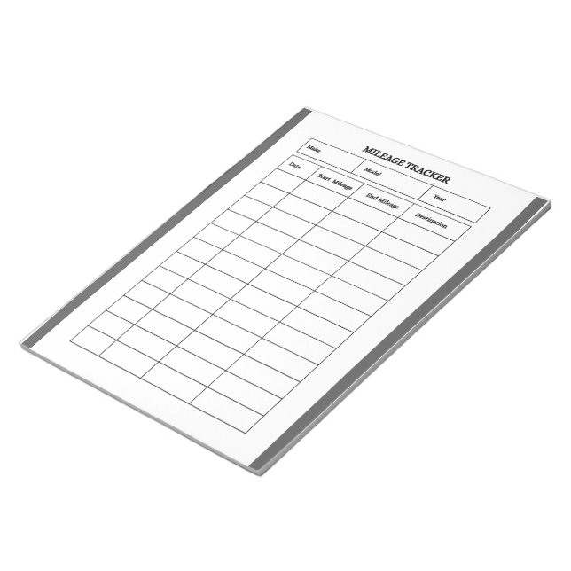 Cuaderno de seguimiento de kilometraje minimalista (Lado Derecho)
