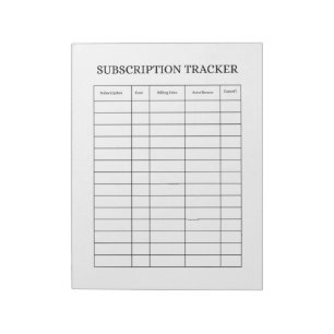 Cuaderno de seguimiento de suscripciones SIMPLE