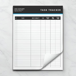 Cuaderno de seguimiento de tareas de gestión de pr