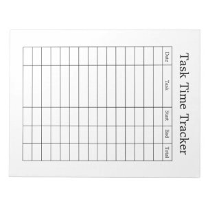 Cuaderno de seguimiento de tareas de tiempo