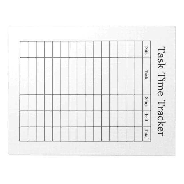 Cuaderno de seguimiento de tareas de tiempo (Frente)