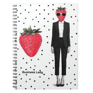 Cuaderno de Señora de Negocios de Fresa – Moda Lin