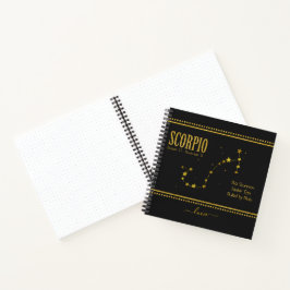 Cuaderno de signos estrella de escorpio zodiaco