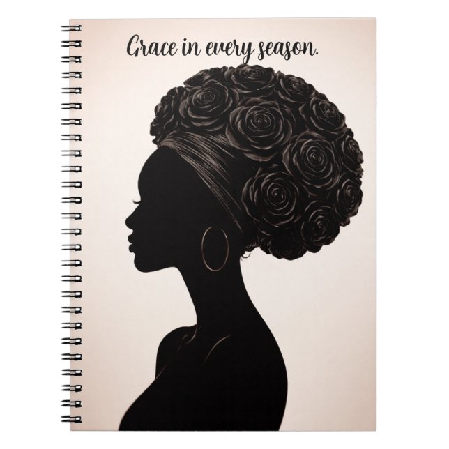 Cuaderno de Silueta de Mujer Negra Empoderada (Frente)