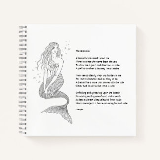 Cuaderno de Sirena con poema "El Soñador"