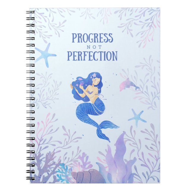 Cuaderno de Sirenas moderno y bonito personalizado (Frente)