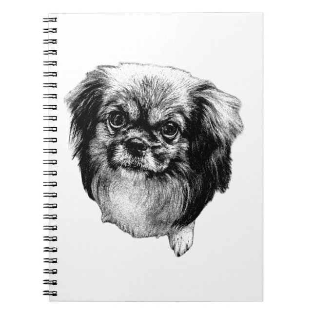 Cuaderno de Spaniel Tibetano – Retrato de Perro Re (Frente)