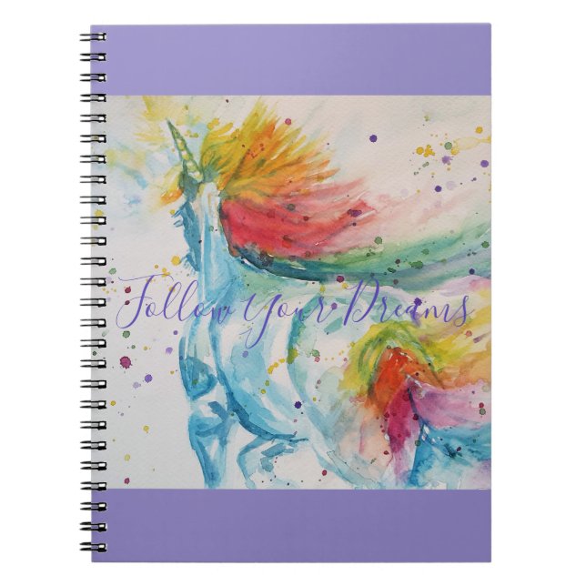 Cuaderno de sueños de pintura de acuarela de unico (Frente)