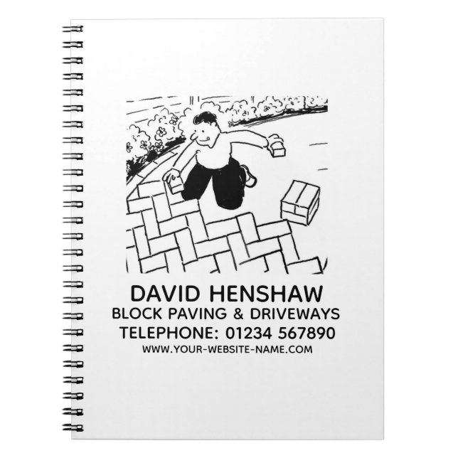 Cuaderno de suministros de colocación de césped y  (Frente)