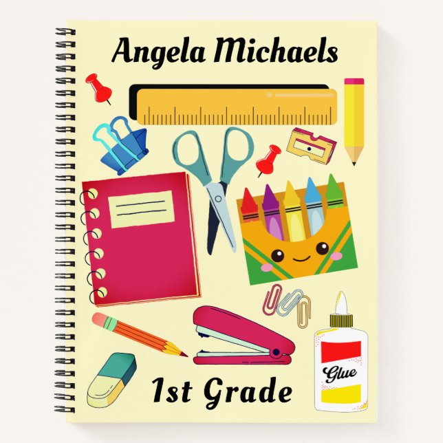 Cuaderno de suministros escolares para estudiantes (Anverso)