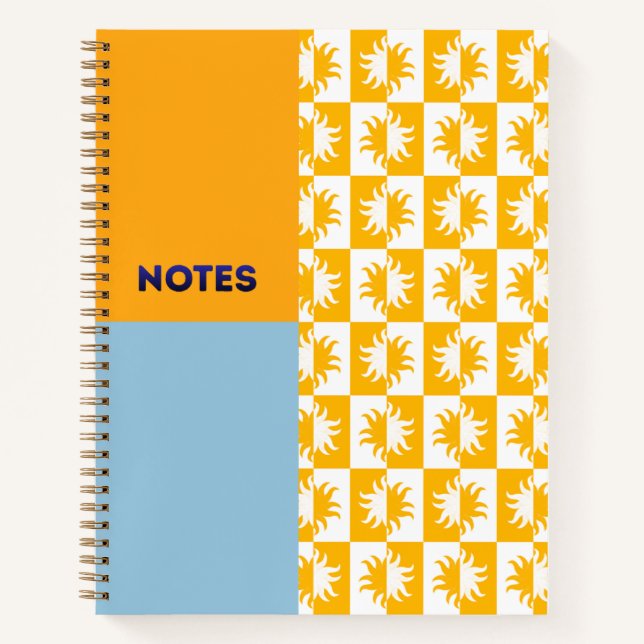 Cuaderno de tablero de ajedrez de ráfaga de sol na (Anverso)