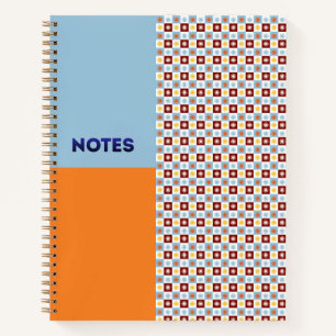 Cuaderno de tablero de ráfaga de sol naranja azul