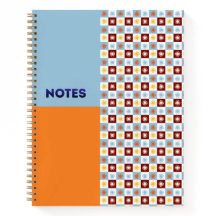 Cuaderno de tablero de ráfaga de sol naranja azul